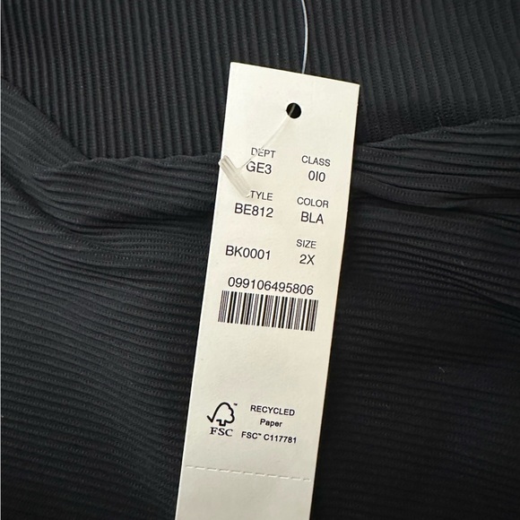 J.Crew Ribbed Cross-Front Cheeky Bikini Bottom Swim Size 2X Black - Picture 4 of 8